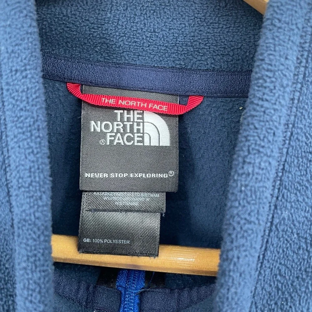 The North Face‎ Mens Medium Fleece Pullover 1/4 Zip Jacket Blue Outdoor Winter